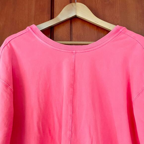 Free People Movement Hot Shot Tee Romper Electric Sunset Coral Size Small - Picture 3 of 12